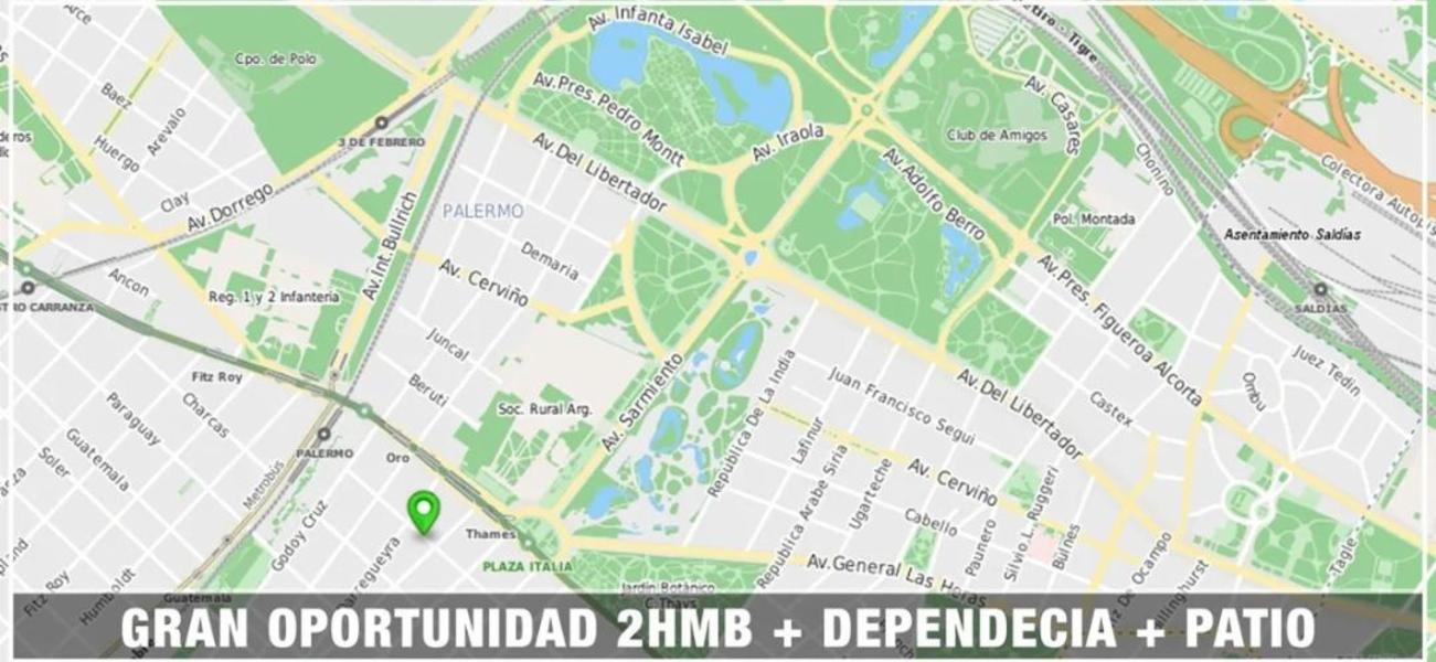 2 Amb + Dependencia y Patio cubierto- PALERMO